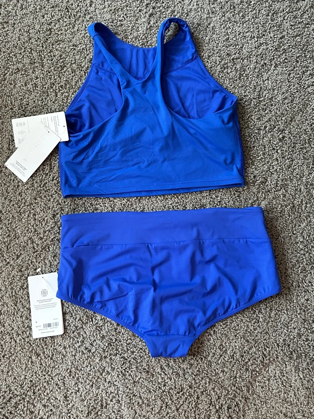 Athleta Blue Tankini Two-Piece Swim Set